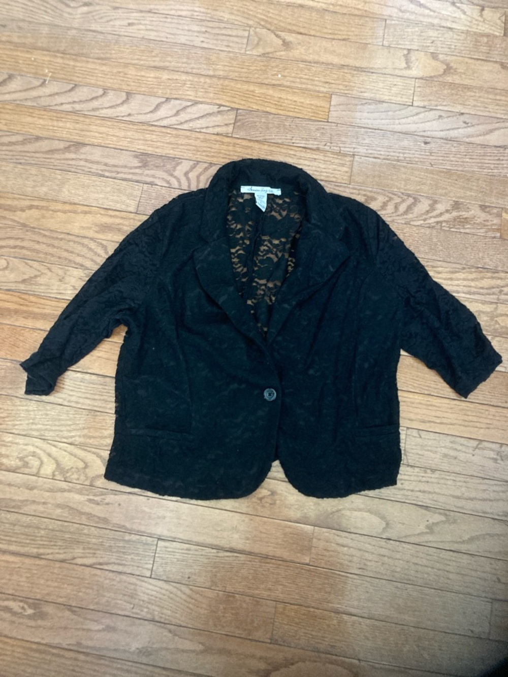 American Rag Stretch Lace 3/4 sleeve blazer in size Large